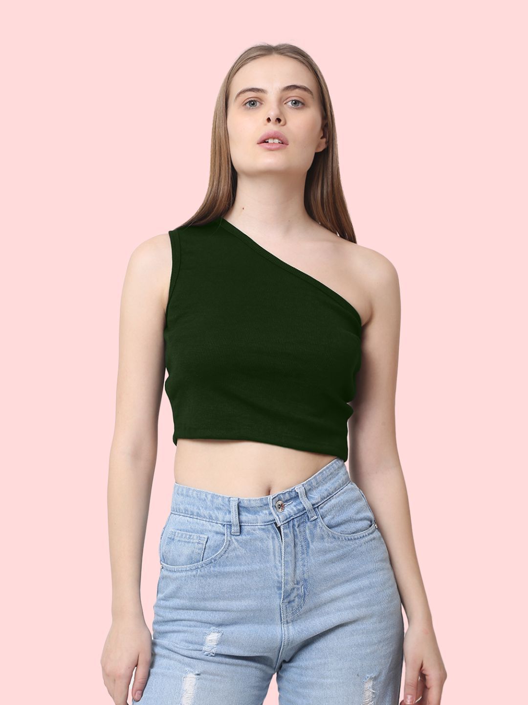 Sizi One Shoulder Tank Crop Top-picture-21