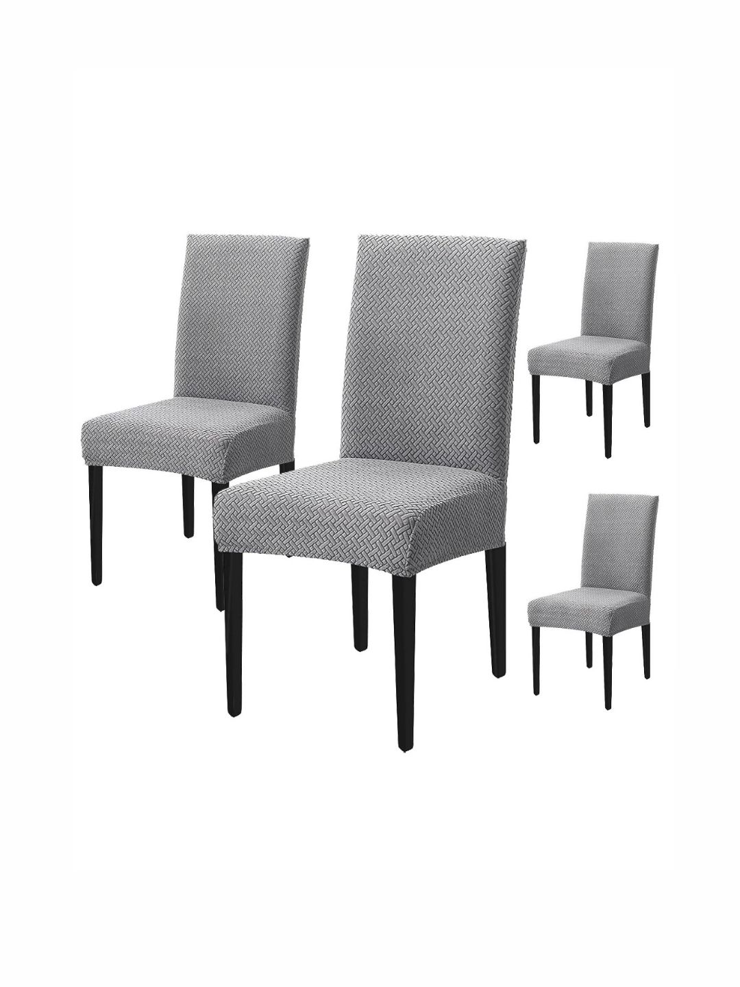 HOUSE OF QUIRK 4-Pcs Textured Washable ChairCover-picture-42