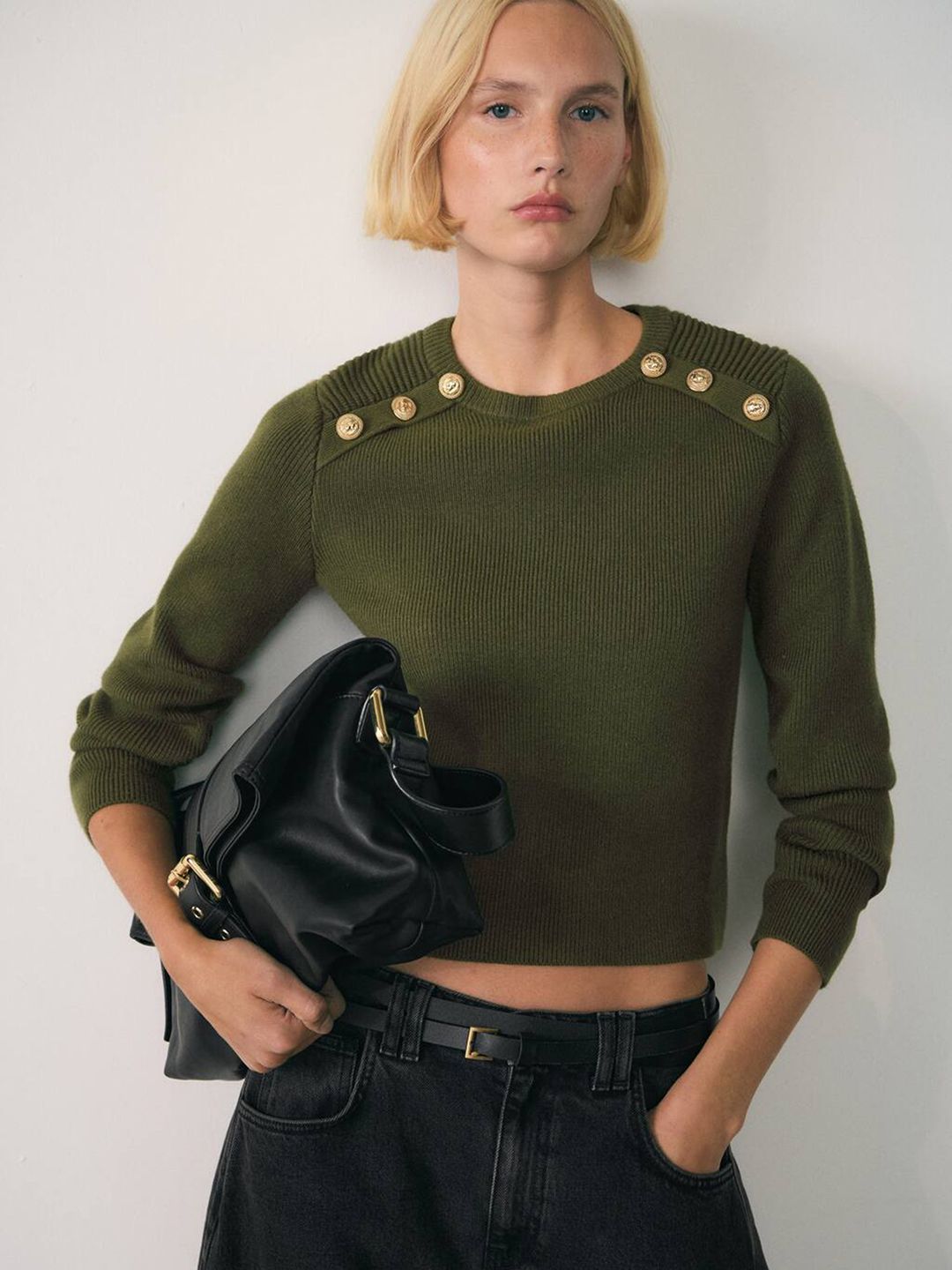MANGO Ribbed Studded Pullover Sweater-image-6