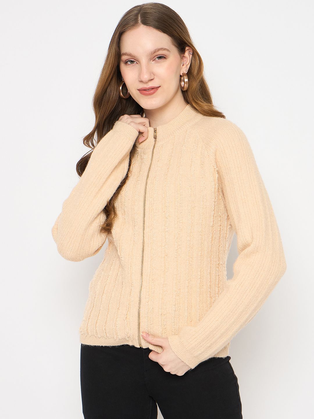 Madame Women Striped Cardigan-picture-44