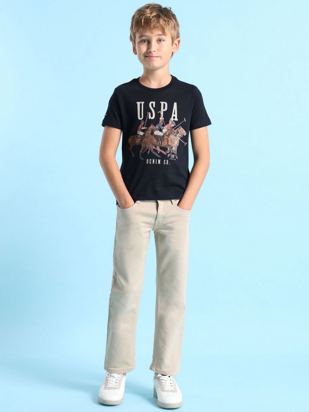U.S. Polo Assn. Kids Boys Brand Logo Printed Applique T-shirt-picture-30