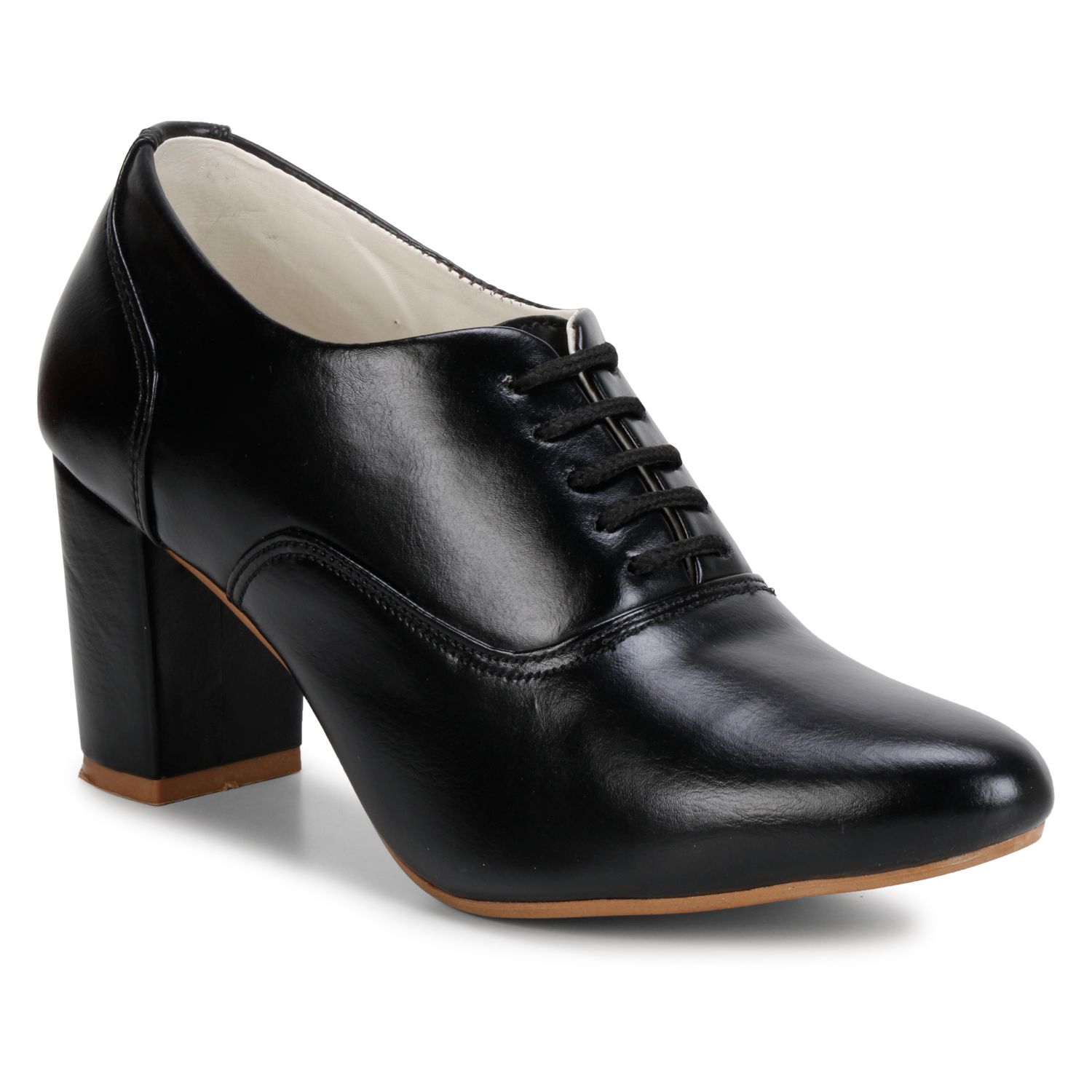 Commander Shoes Women Pointed Toe Block Heel Boots-picture-49