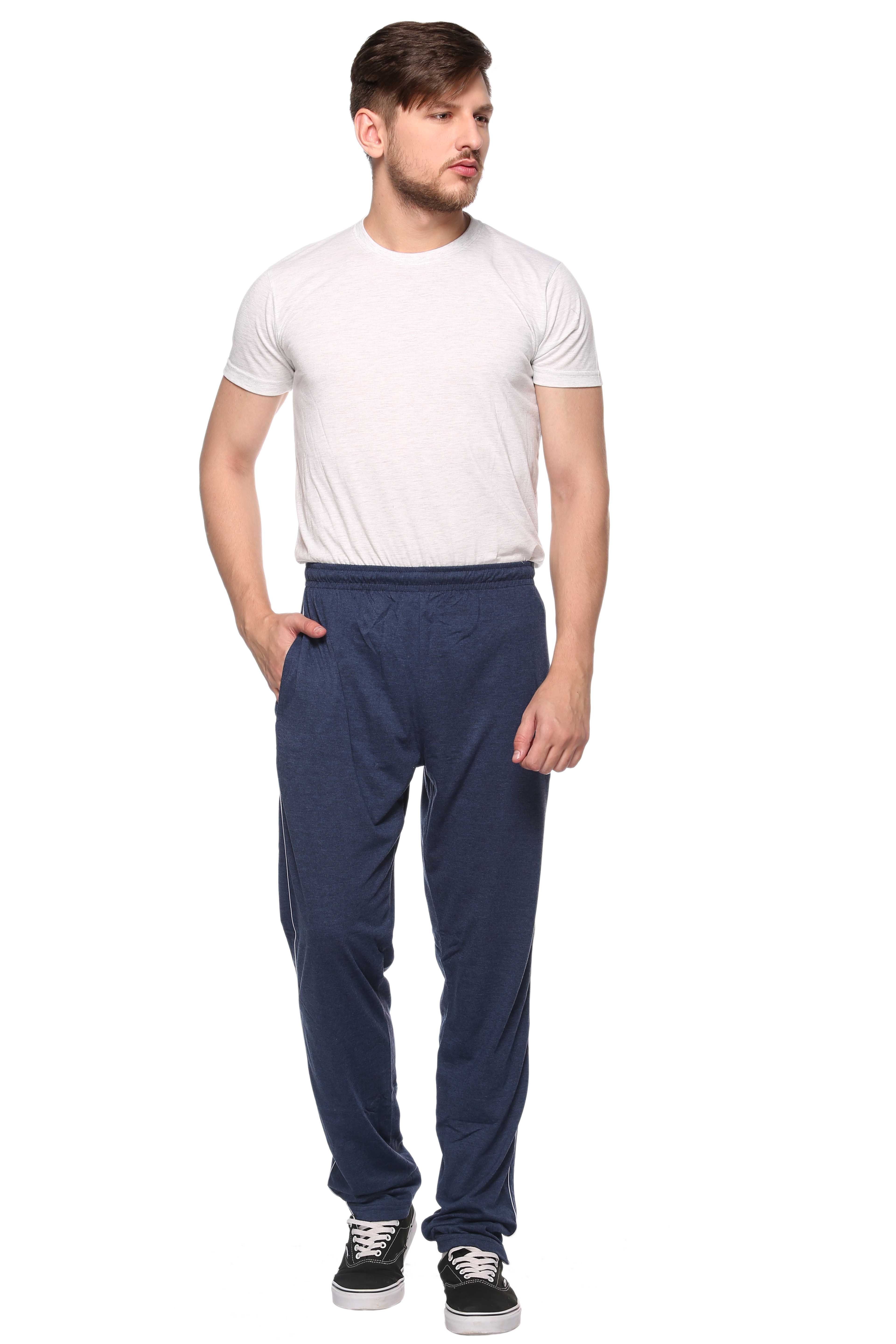 Colors & Blends Men Cotton Mid Rise Track Pants-image-4