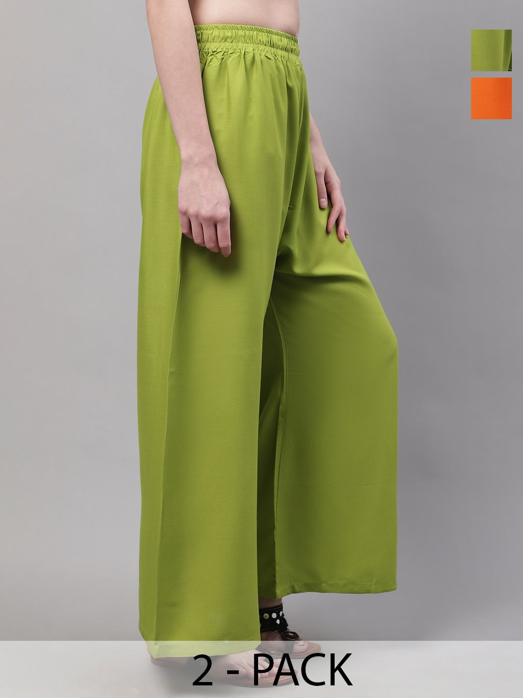 Valles365 by S.C. Women 2 Flared Palazzos-picture-32