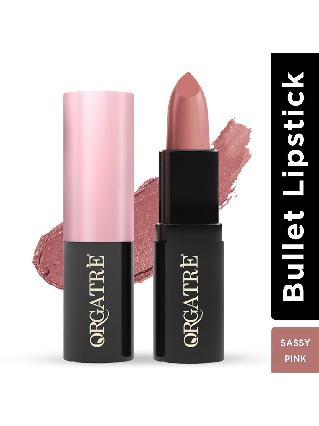 Orgatre MoodBliss Creamy Matte Long Lasting Bullet Lipstick- Sassy Pink-picture-25