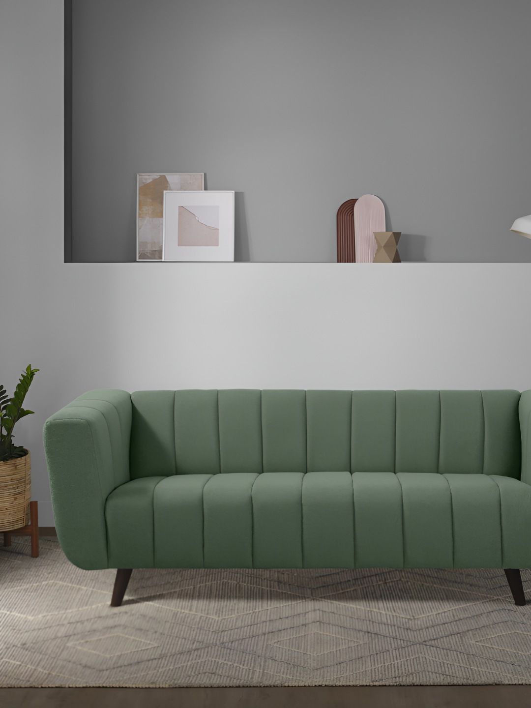 Sleepyhead Kiki 3 Seater Sofa Fabric Sapling Green 3 Person Sofa-picture-46