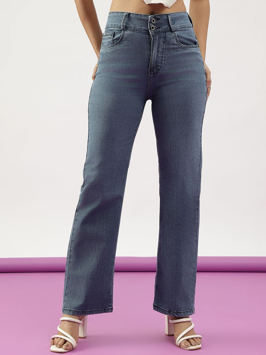 Code 61 Women High-Rise Light Fade Stretchable Jeans-image-3