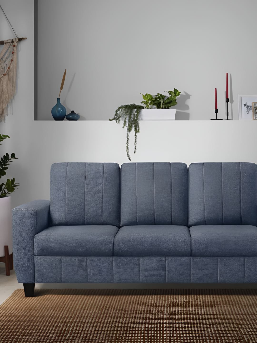 Sleepyhead Bae 3 Seater Sofa Fabric Ocean Blue 3 Person Sofa-image-12