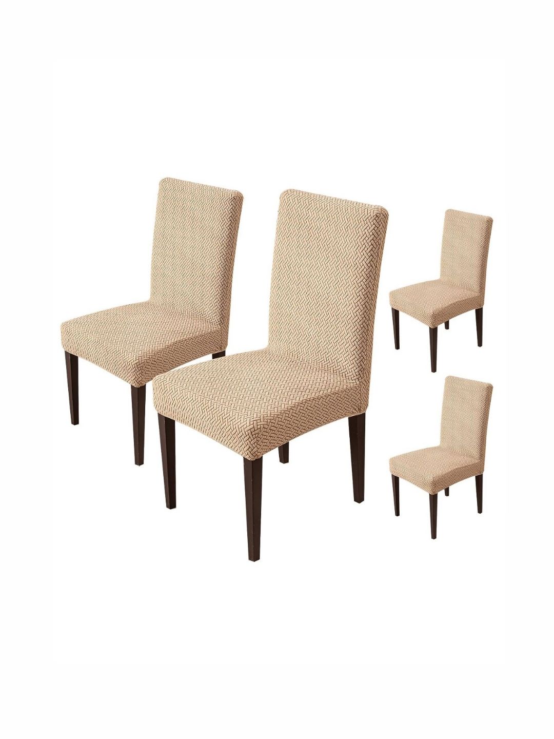 HOUSE OF QUIRK 4-Pcs Textured Washable ChairCover-picture-33