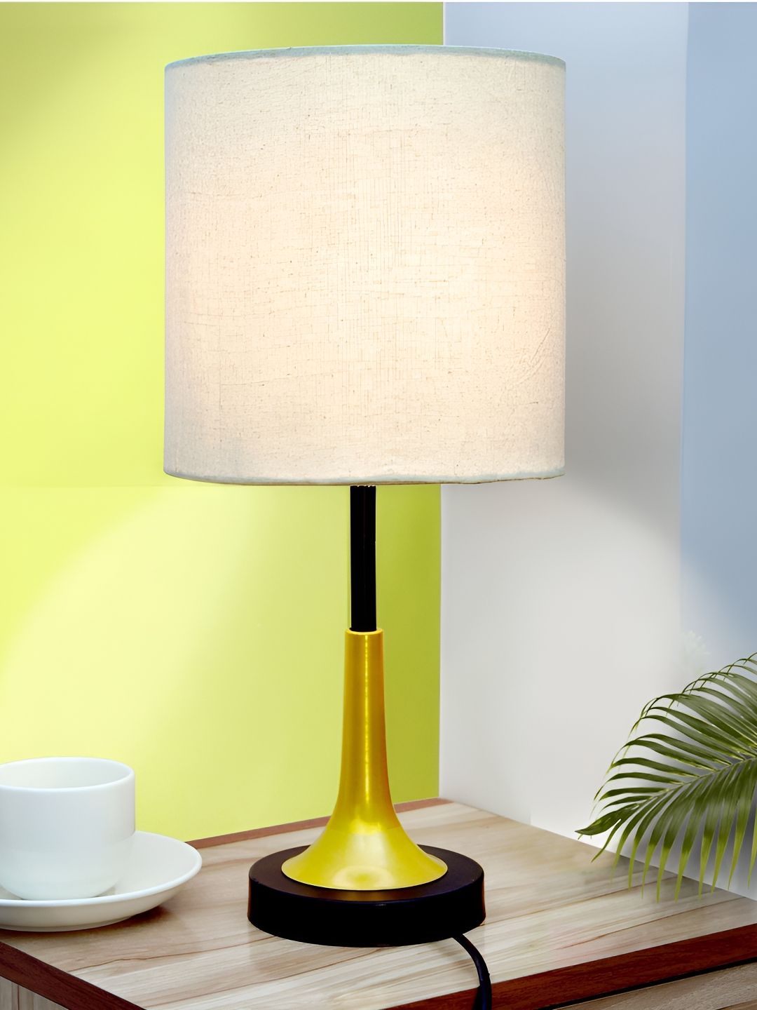 Homesake Beige Metal Industrial Cylindrical Shaped Table Lamp-picture-42