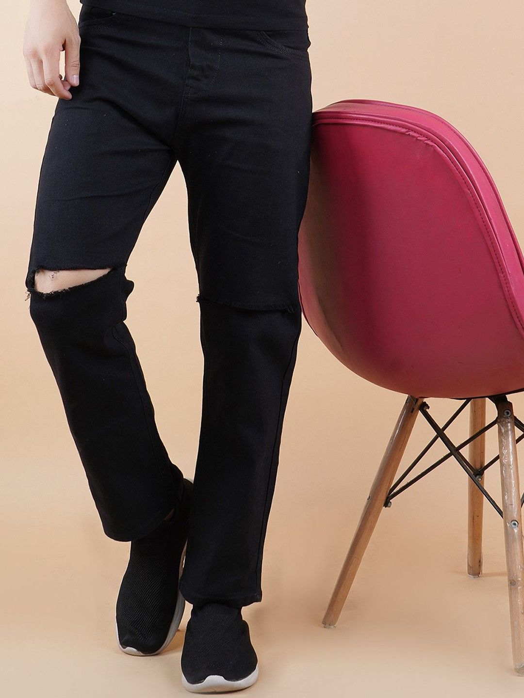 COMFITS Men Classic Jogger Slash Knee Jeans-picture-14