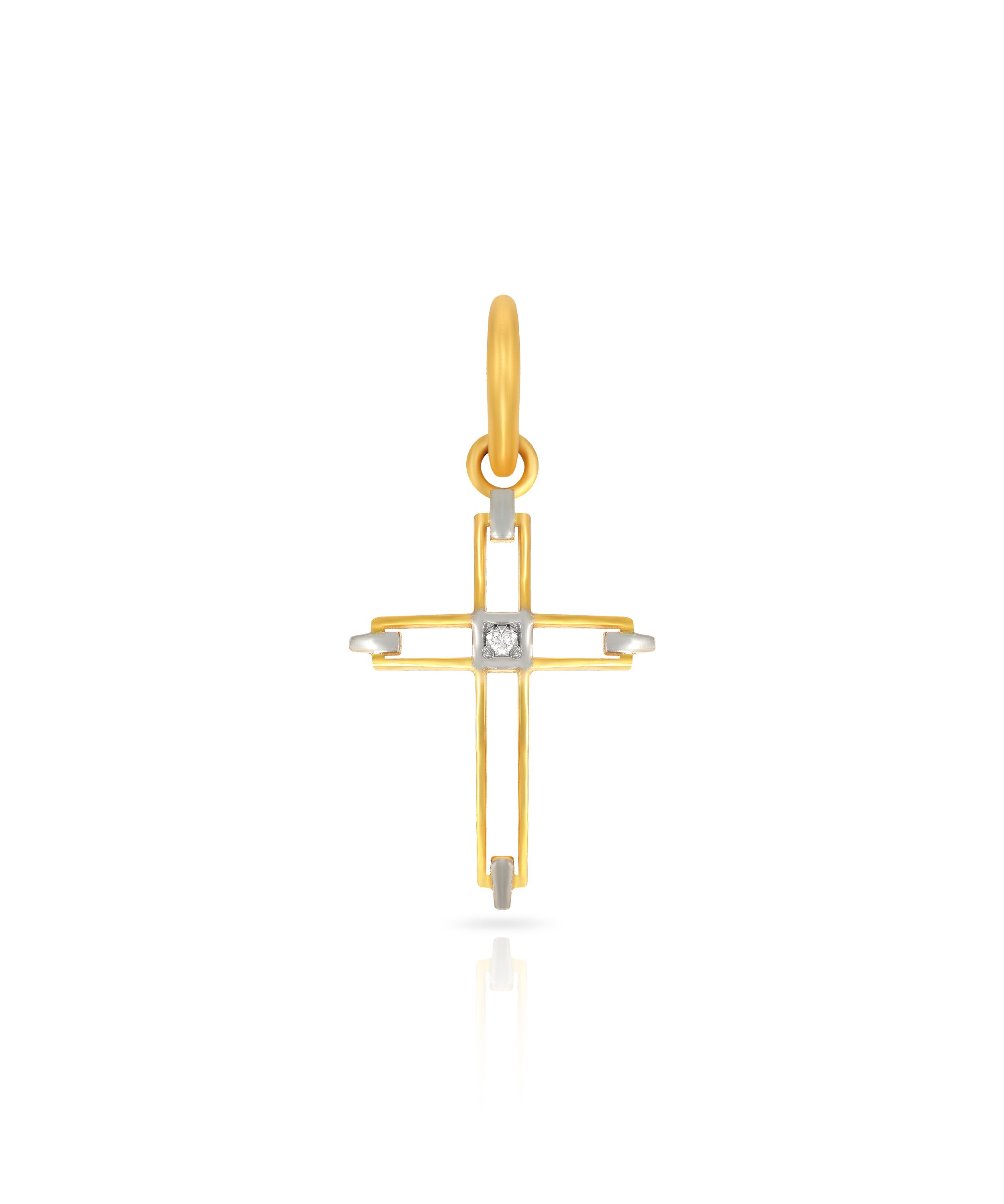 BHIMA 22K BIS Hallmark 916 Purity Yellow Gold Holy Cross Pendant-picture-29