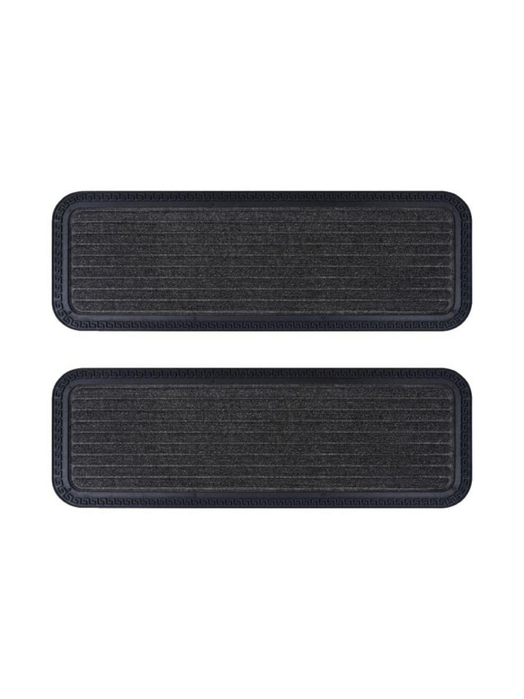 Black gold 2Pc Black Anti Slip Doormats-picture-16