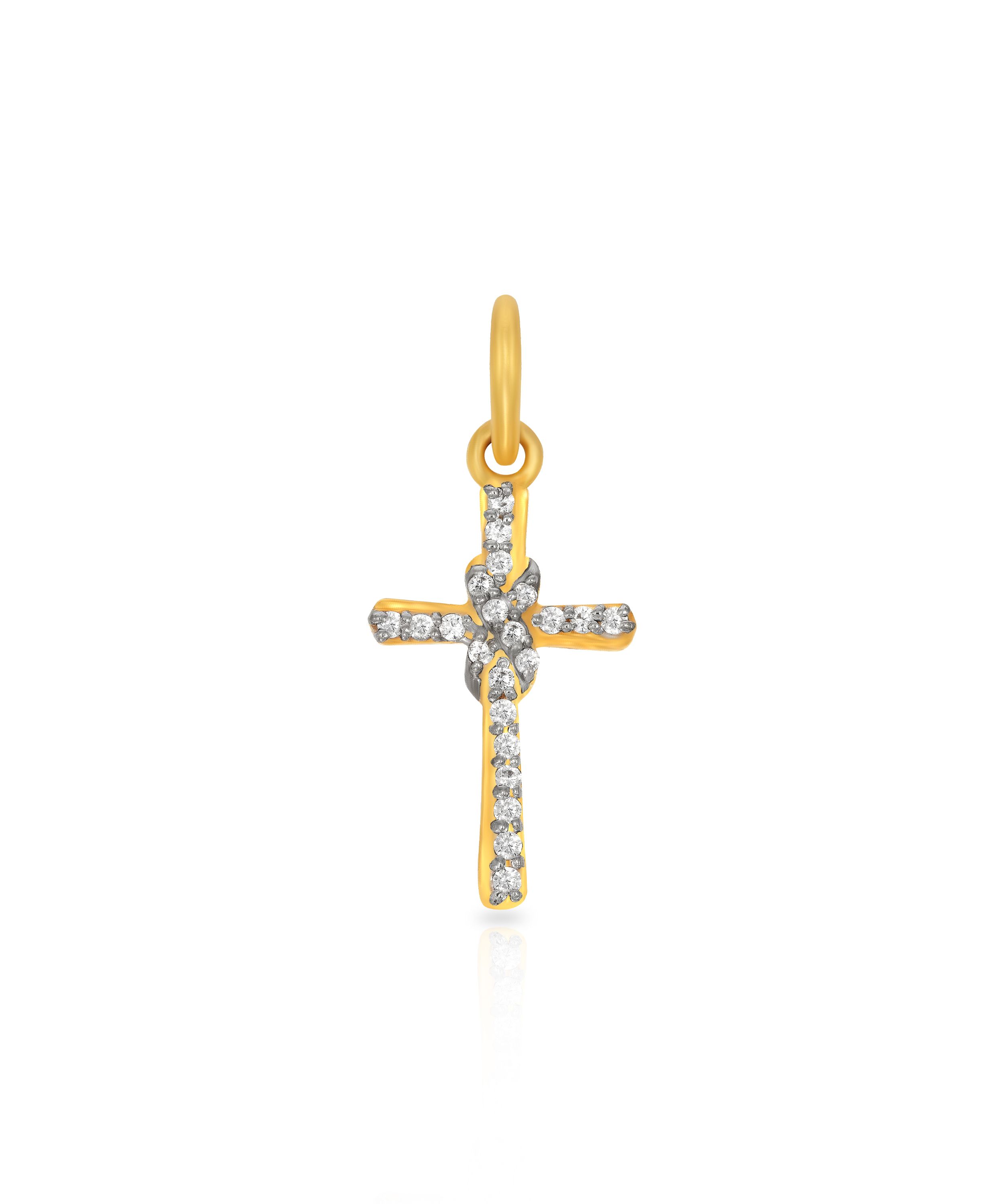 BHIMA 22K BIS Hallmark 916 Purity Yellow Gold Divine Grace Cross Pendant-picture-20