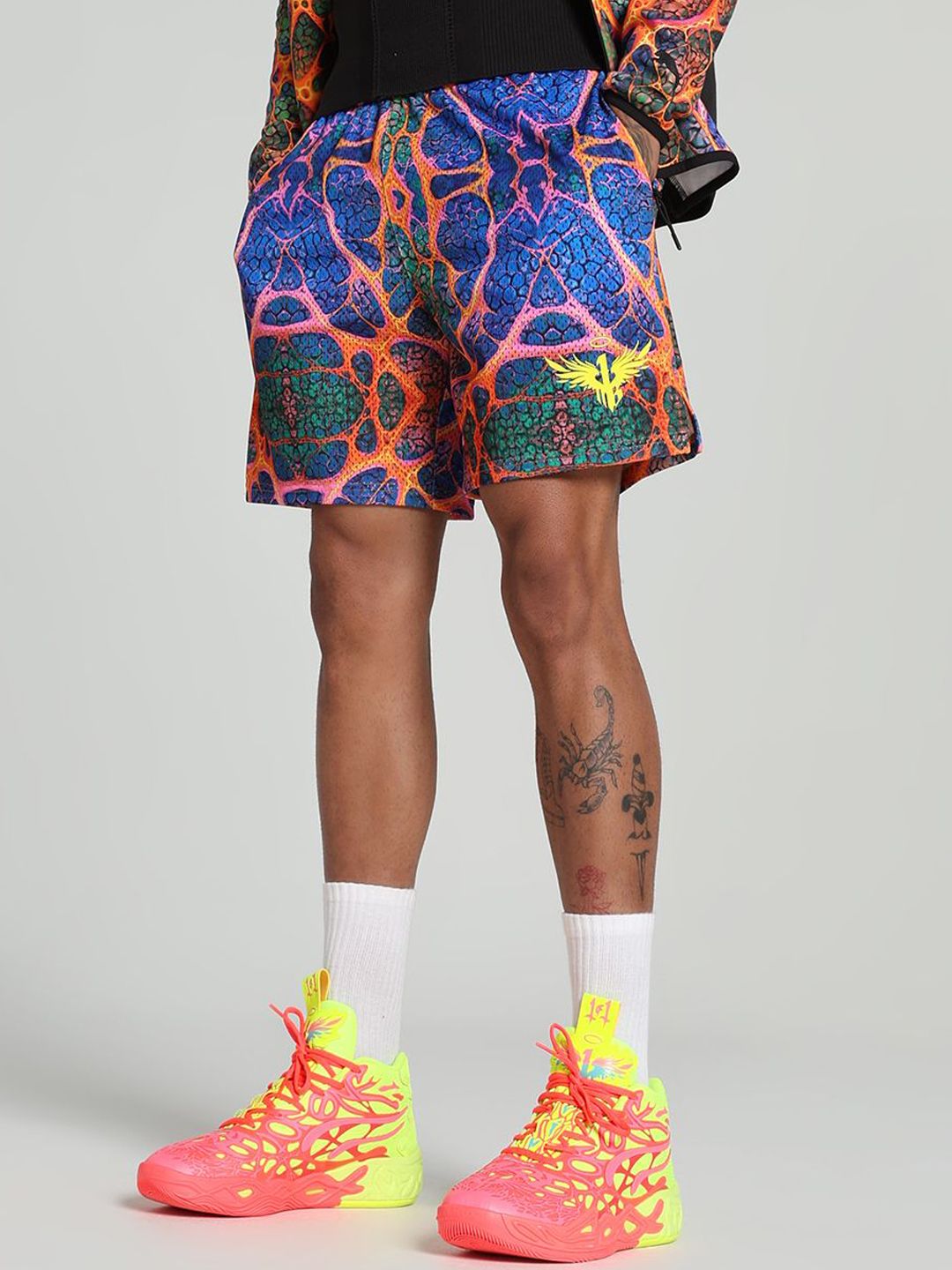 Puma Men Melo Alien Skins Printed Oversized Basketball Shorts-image-36