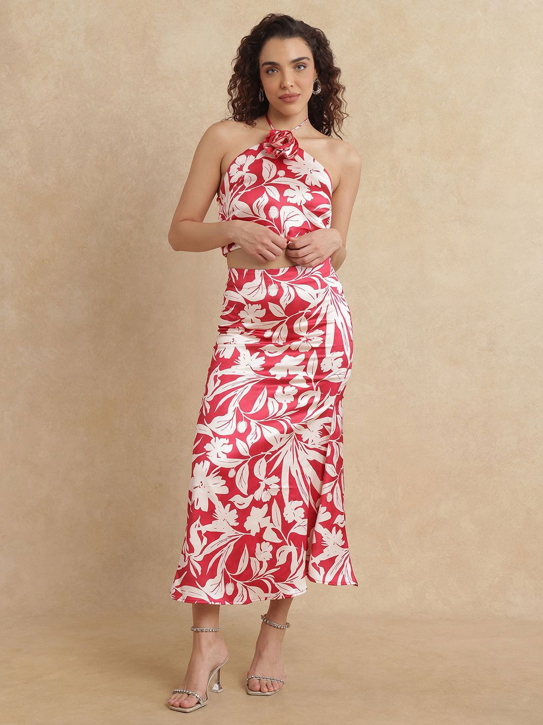 RAREISM Printed Straight Midi Skirt-picture-49