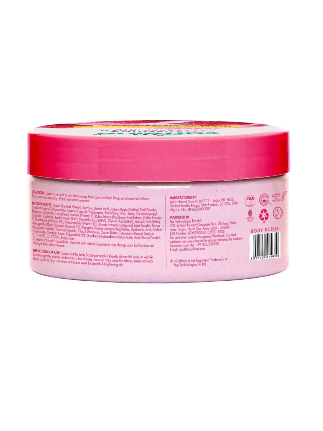 MCaffeine Brightening Raspberry Rush Scrub - 175 g-picture-20