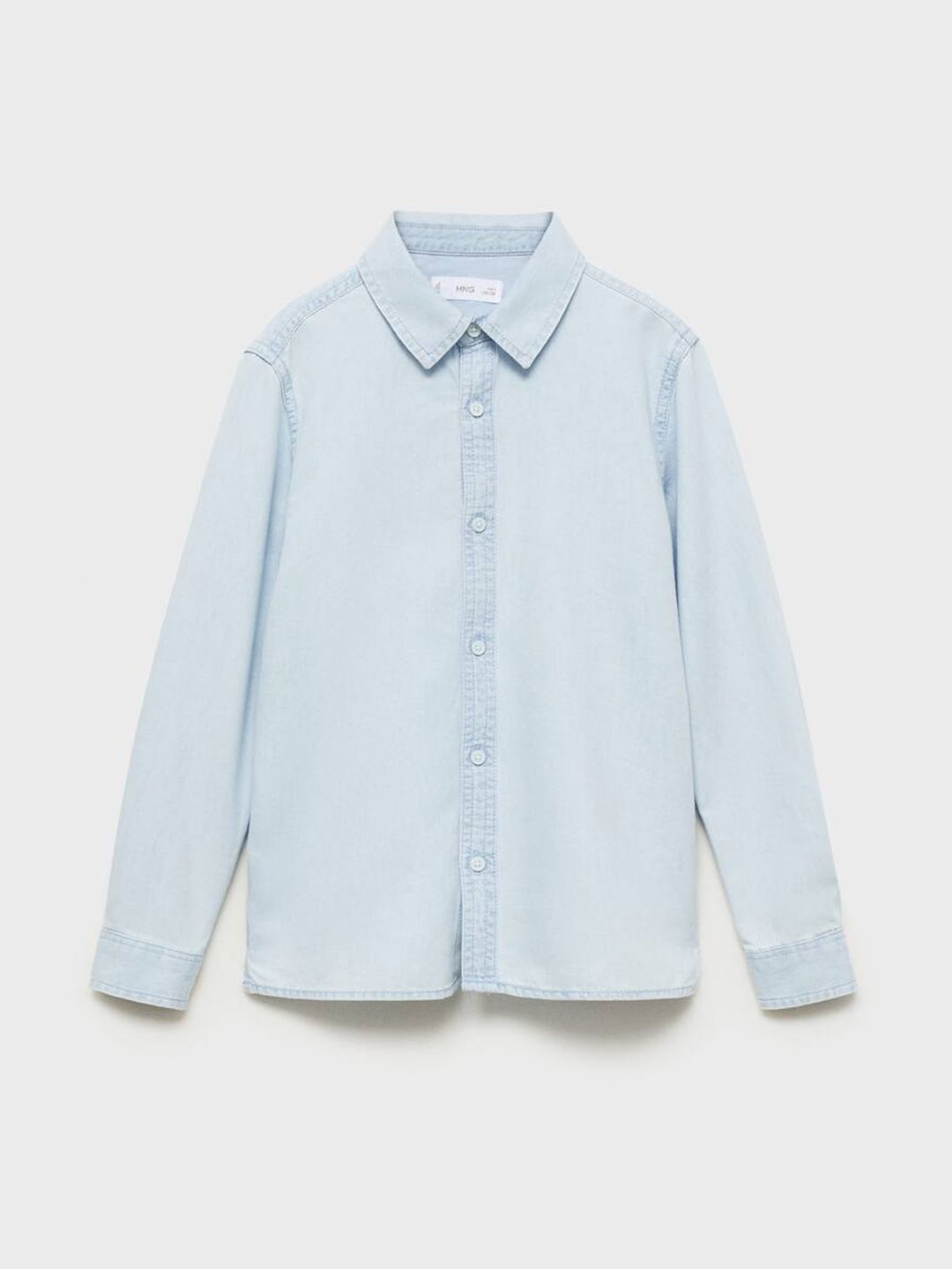 Mango Kids Boys Solid Chambray Shirt-picture-33