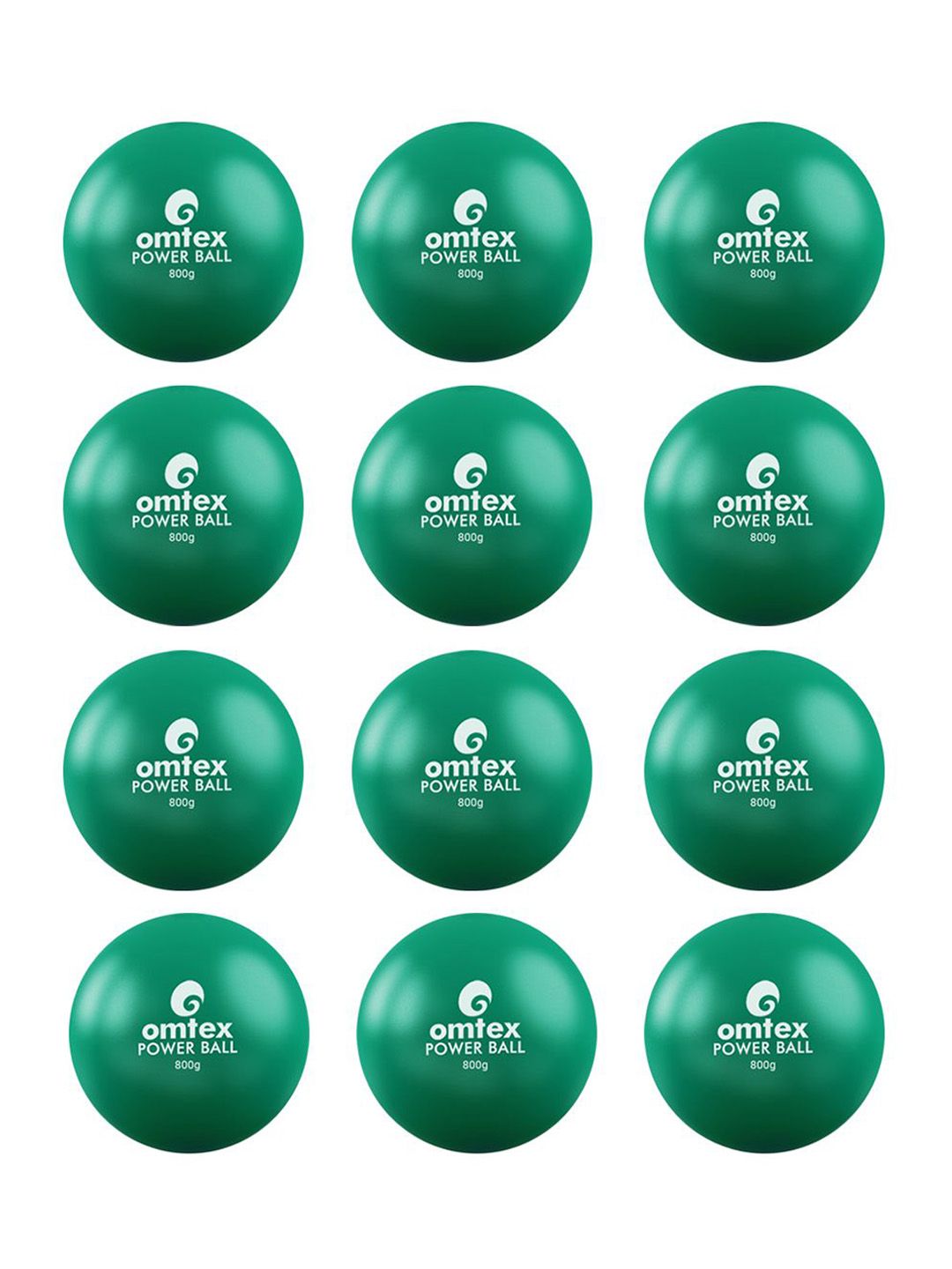 Omtex Pack of 12 Power Weighted Ball 800 gm-picture-41
