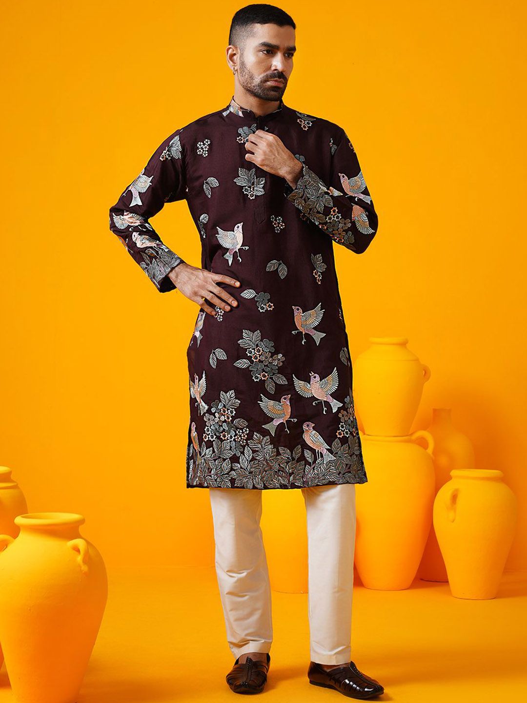 SOJANYA LUXE Men Embroidered Thread Work Kurta-picture-30