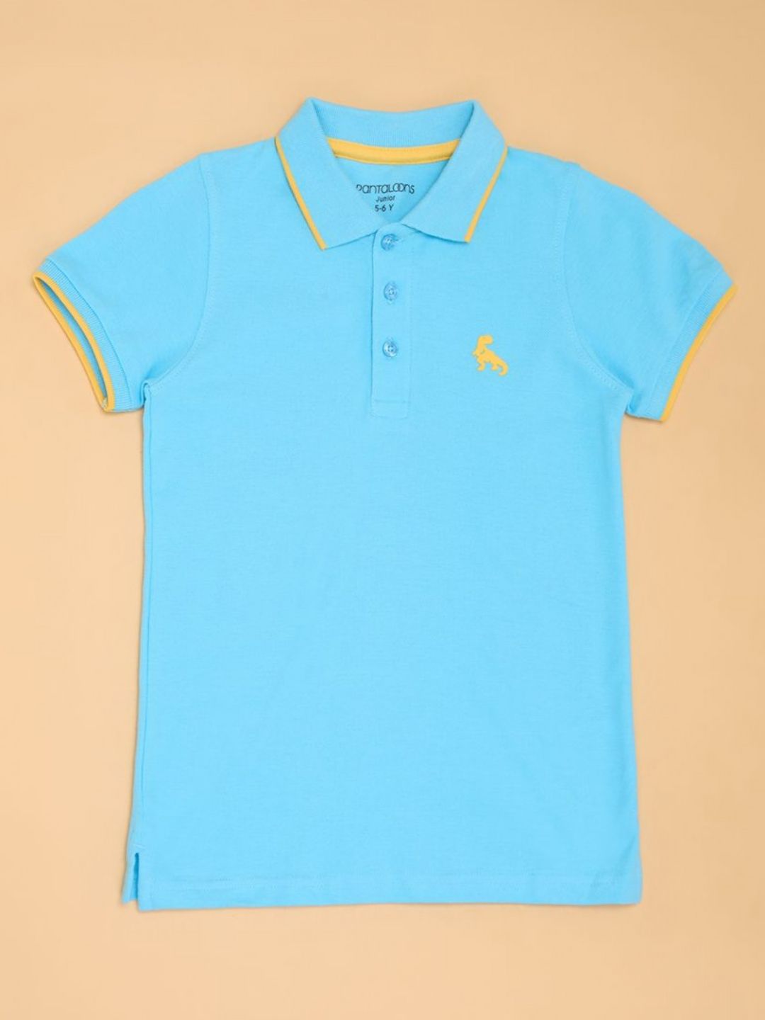 Pantaloons Junior Boys Solid Polo Collar Cotton T-shirt-picture-34