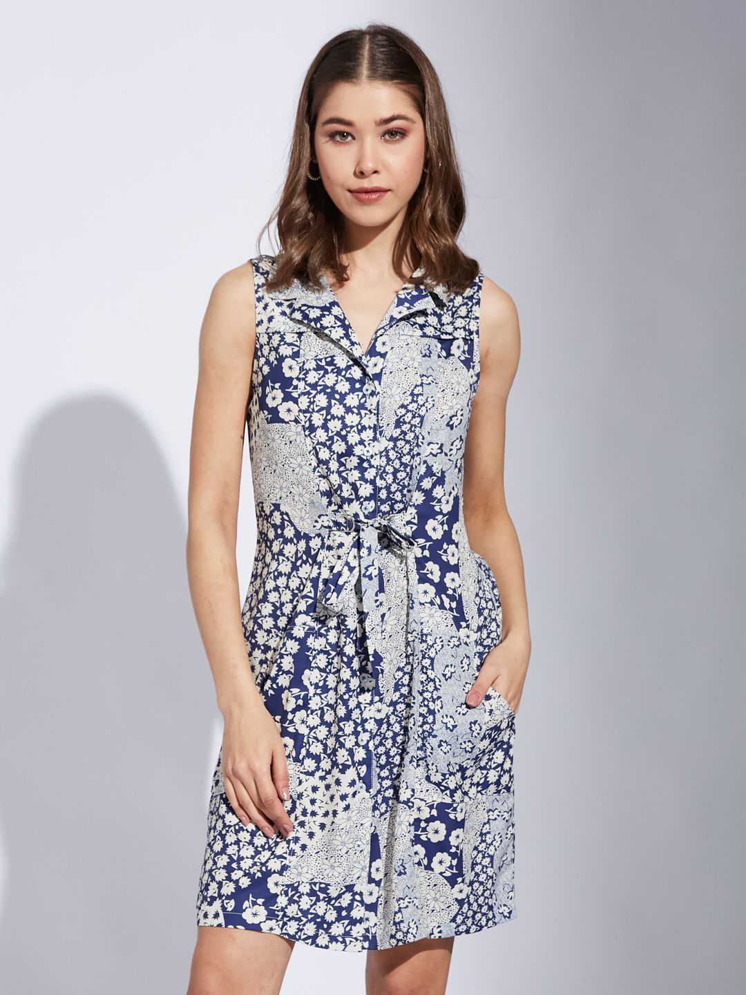 Latin Quarters Floral Print Shirt Dress-picture-14