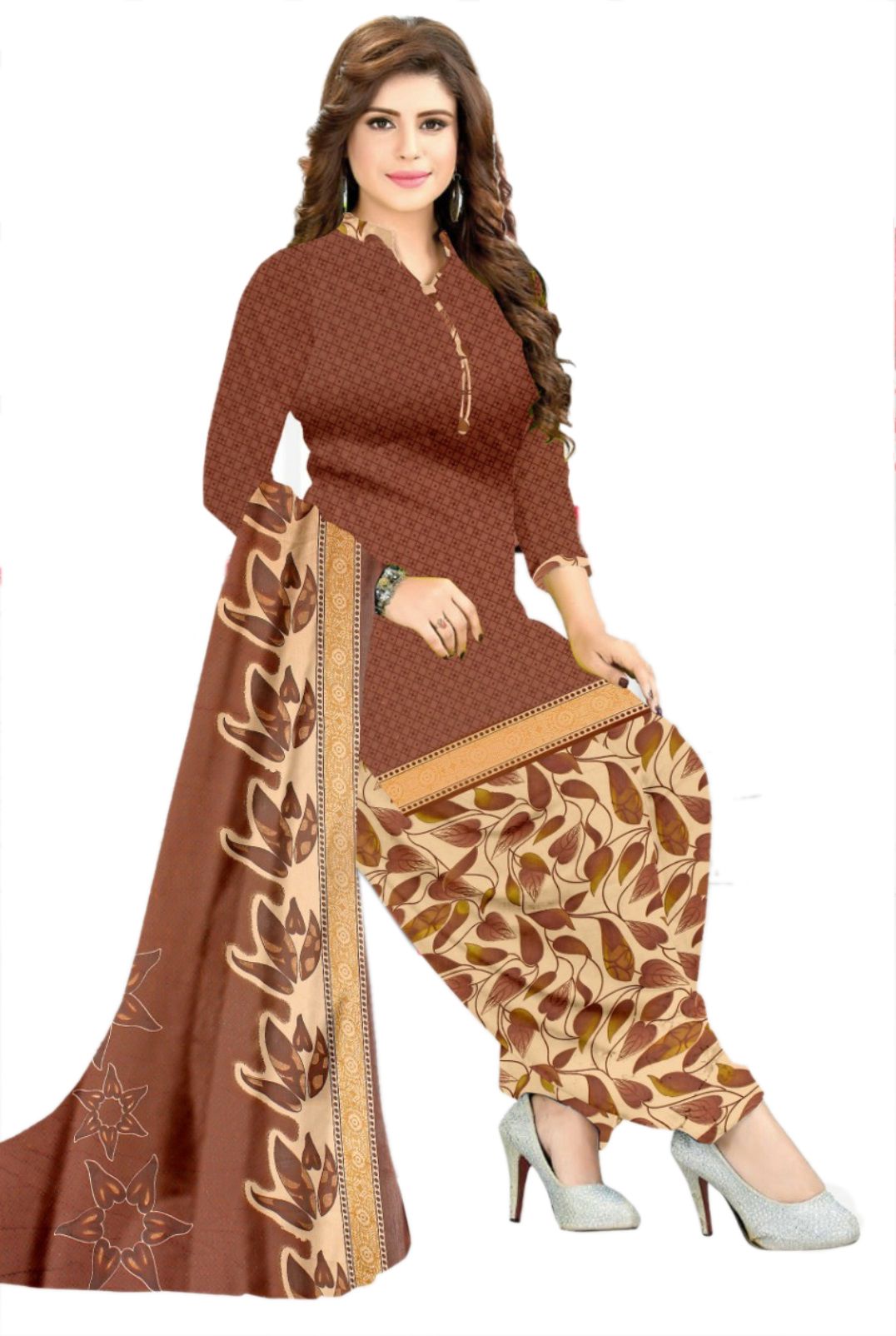 HERE&NOW Geometric Printed Unstitched Dress Material-picture-11