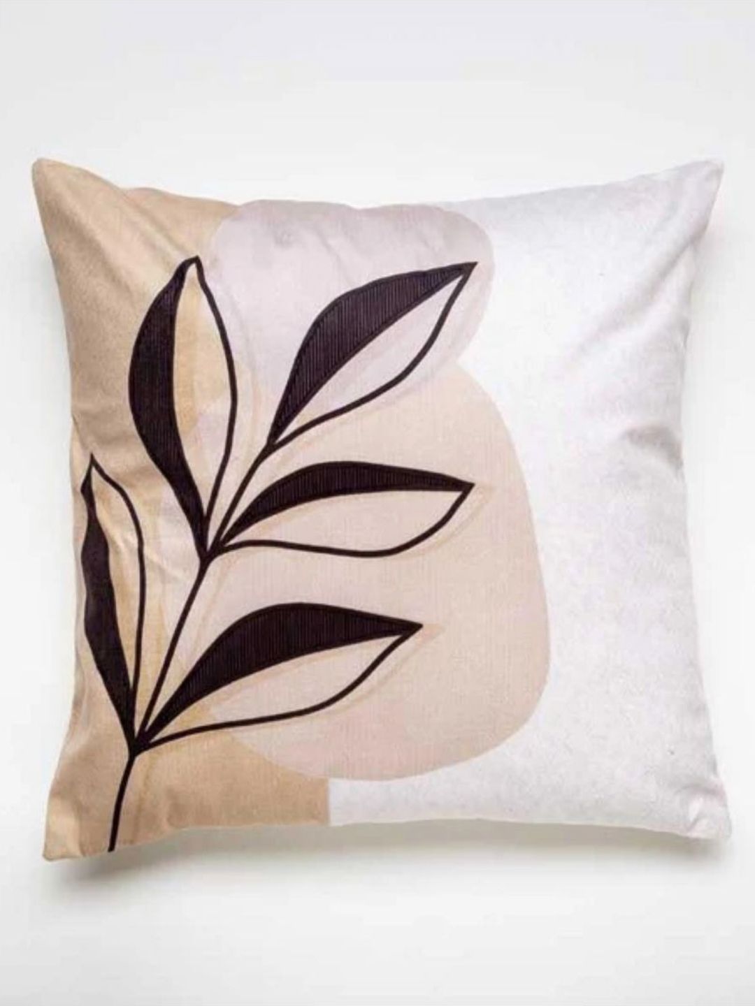 Aura Brown & White Floral Printed Square Cushion Covers-image-38