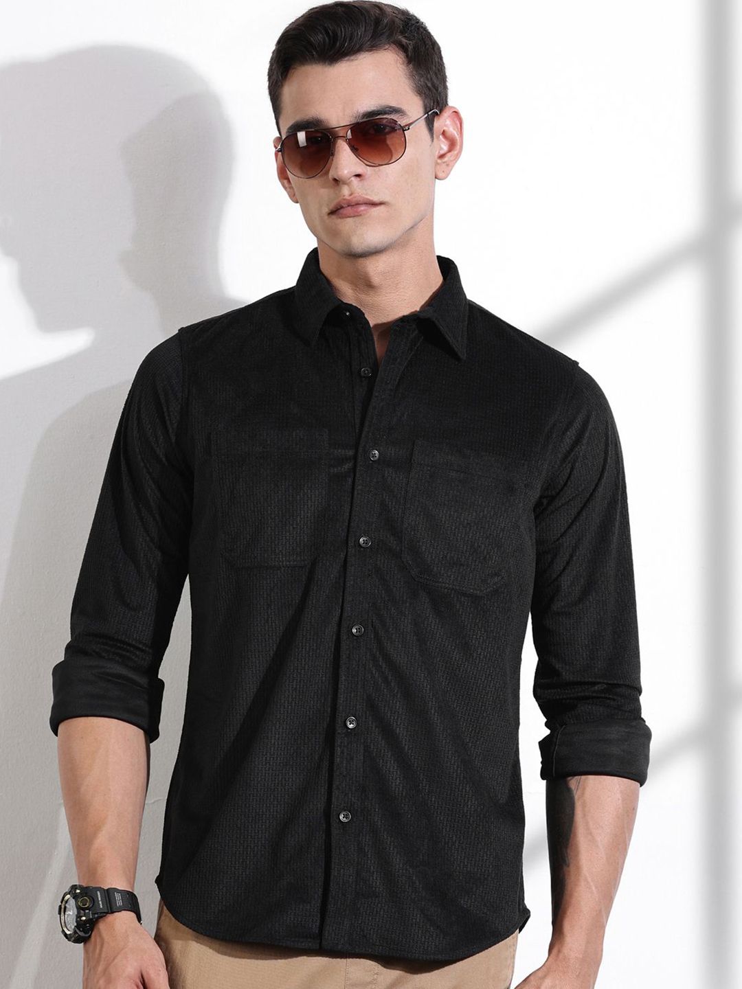 Thomas Scott Men Classic Slim Fit Opaque Casual Shirt-picture-38