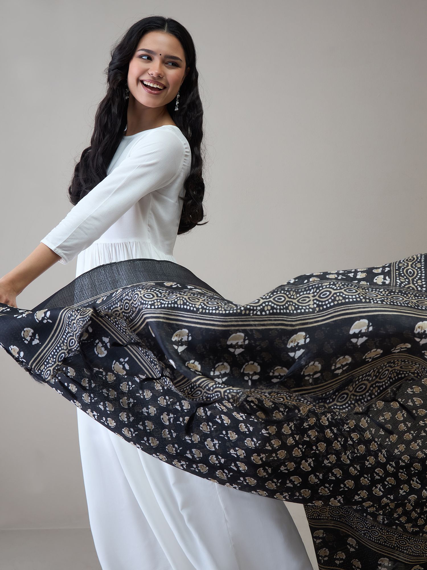 InWeave Women Empire Kurta with Trousers & With Dupatta-picture-22