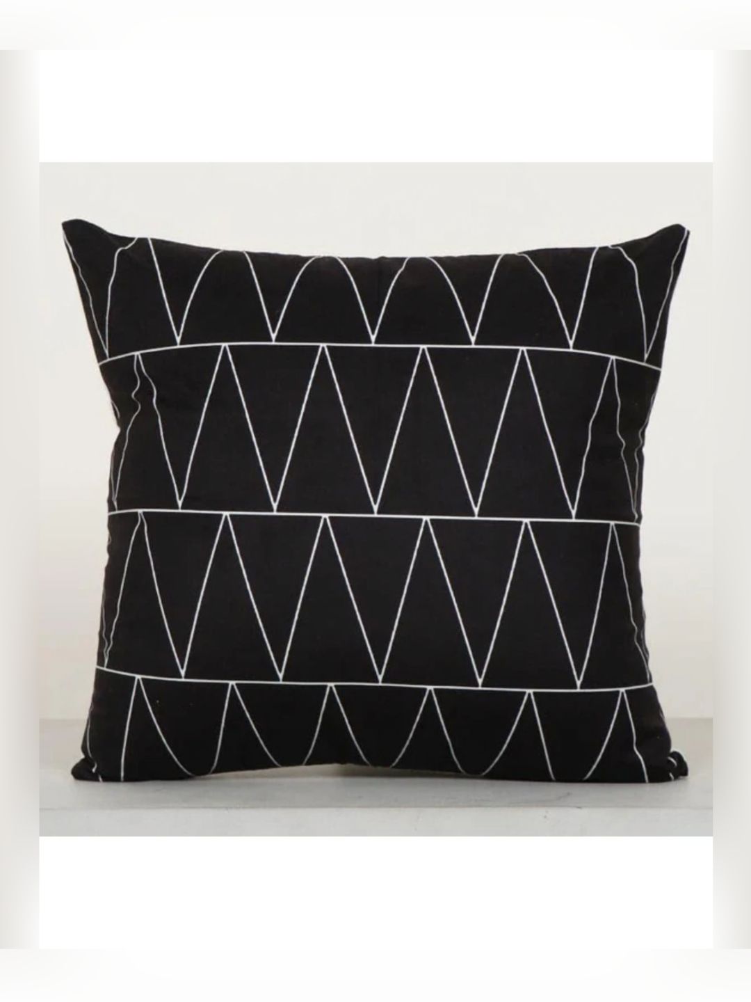 Aura Black & White Geometric Printed Square Cushion Covers-image-35