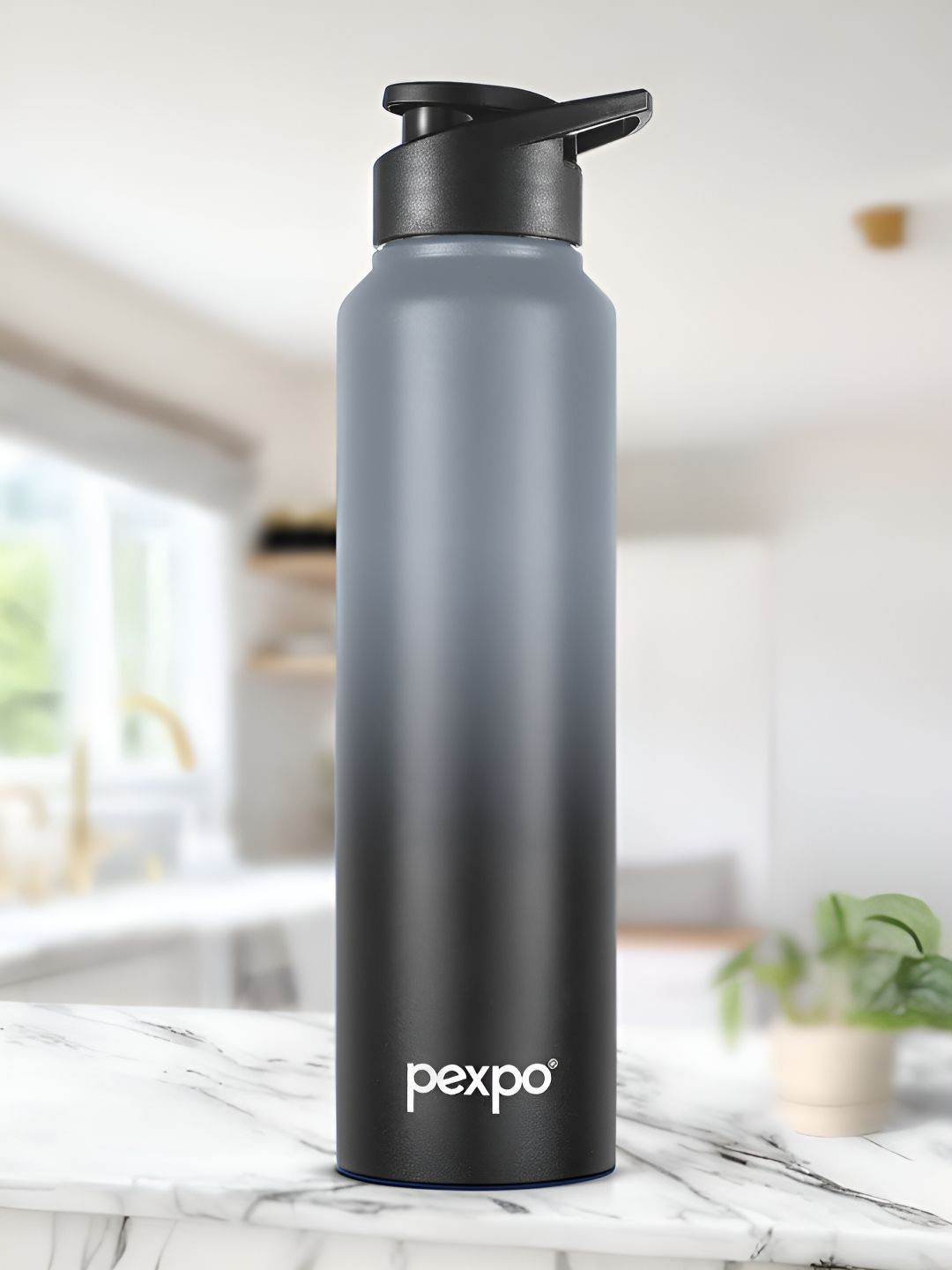 go24 Pexpo Grey & Black Single Stainless Steel Single Wall Vacuum Water Bottle-picture-18