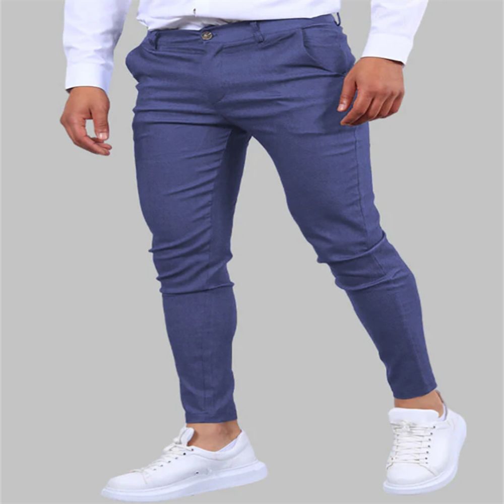 StyleCast x Revolte Men Slim Fit Easy Wash Regular Trousers-picture-34
