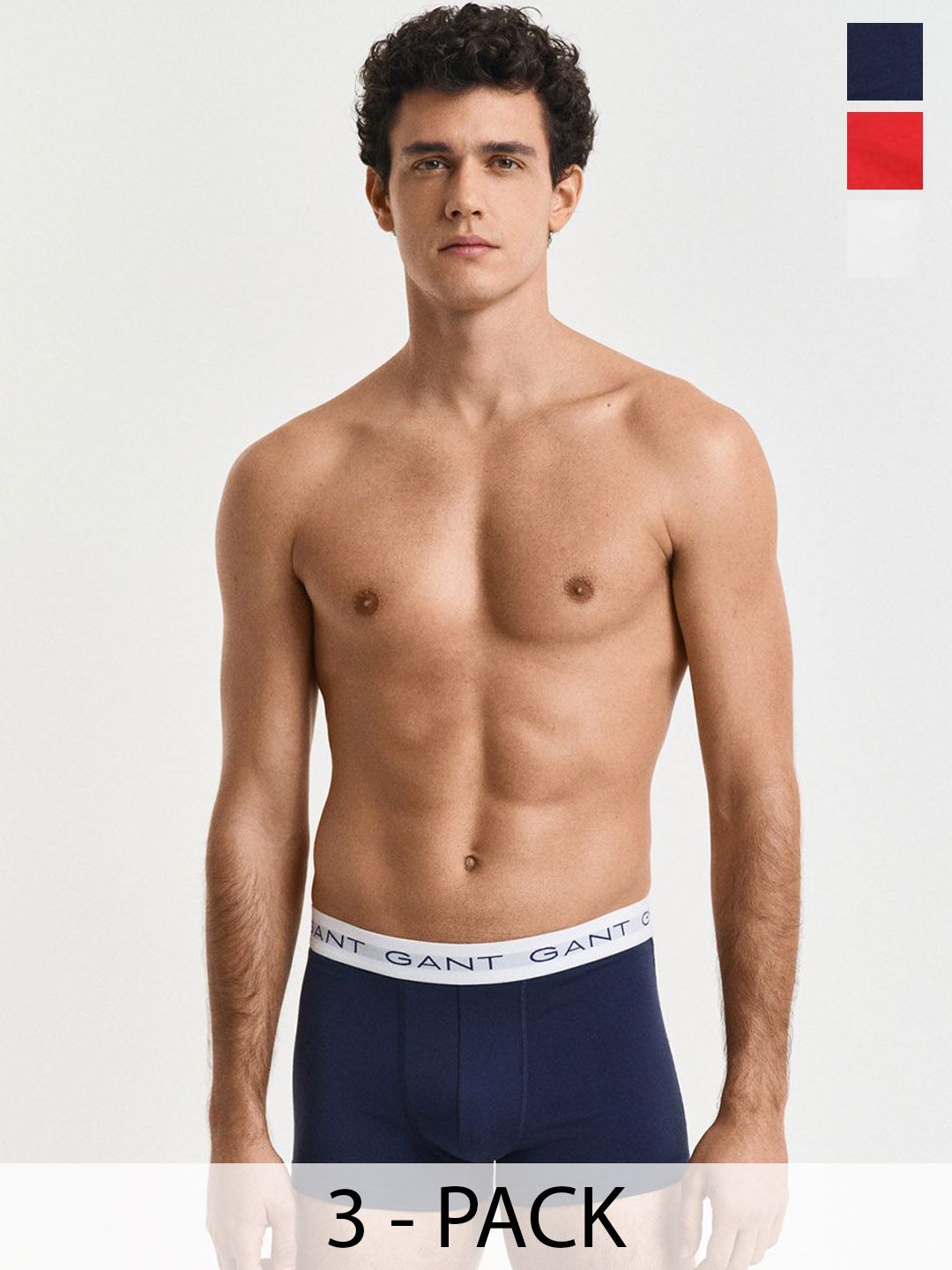 GANT Men Pack Of 3 Mid Rise Pure Trunks-picture-36
