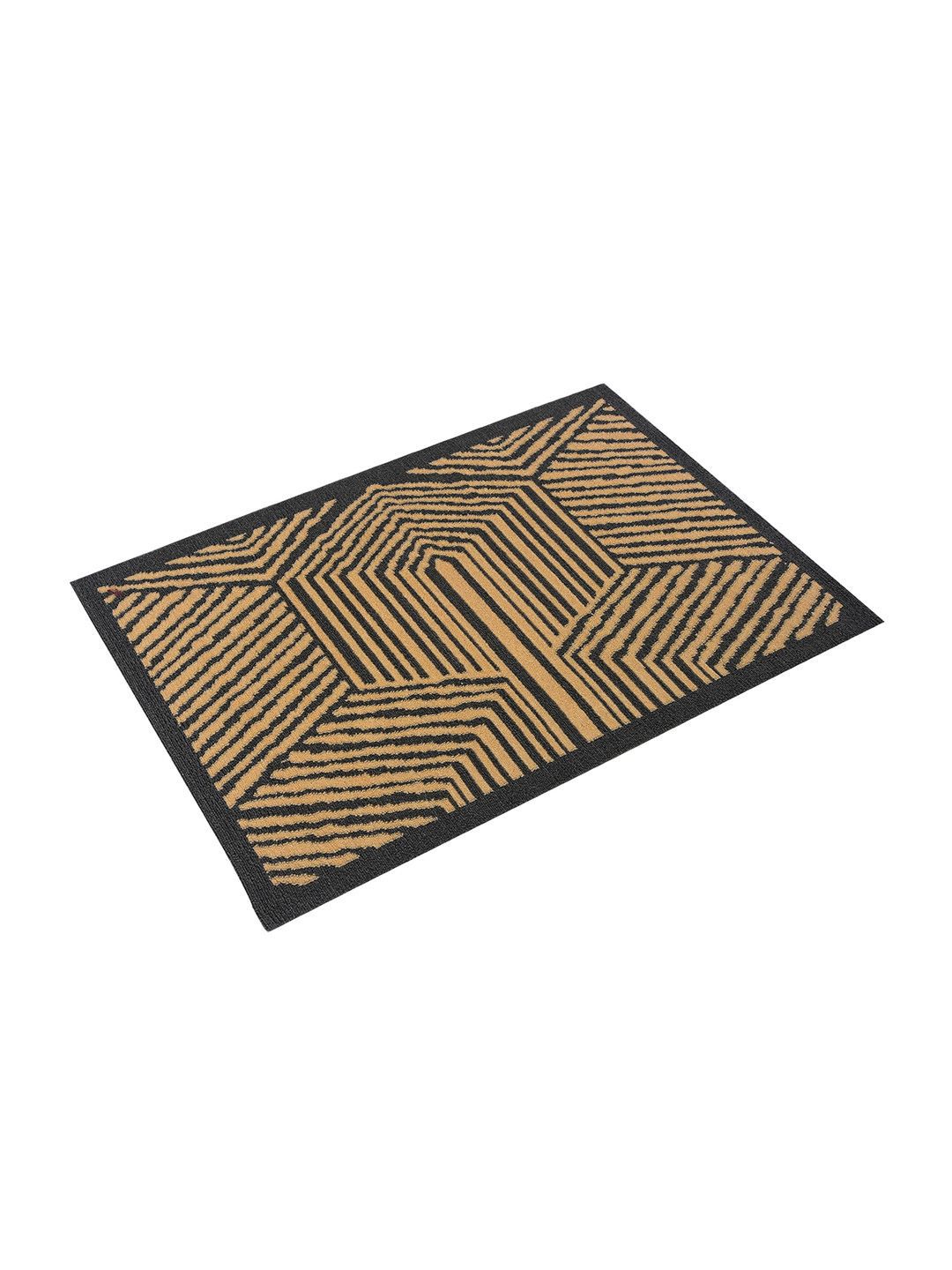 Kuber Industries Grey Chevron Rectangular Anti-Skid Doormats-picture-33