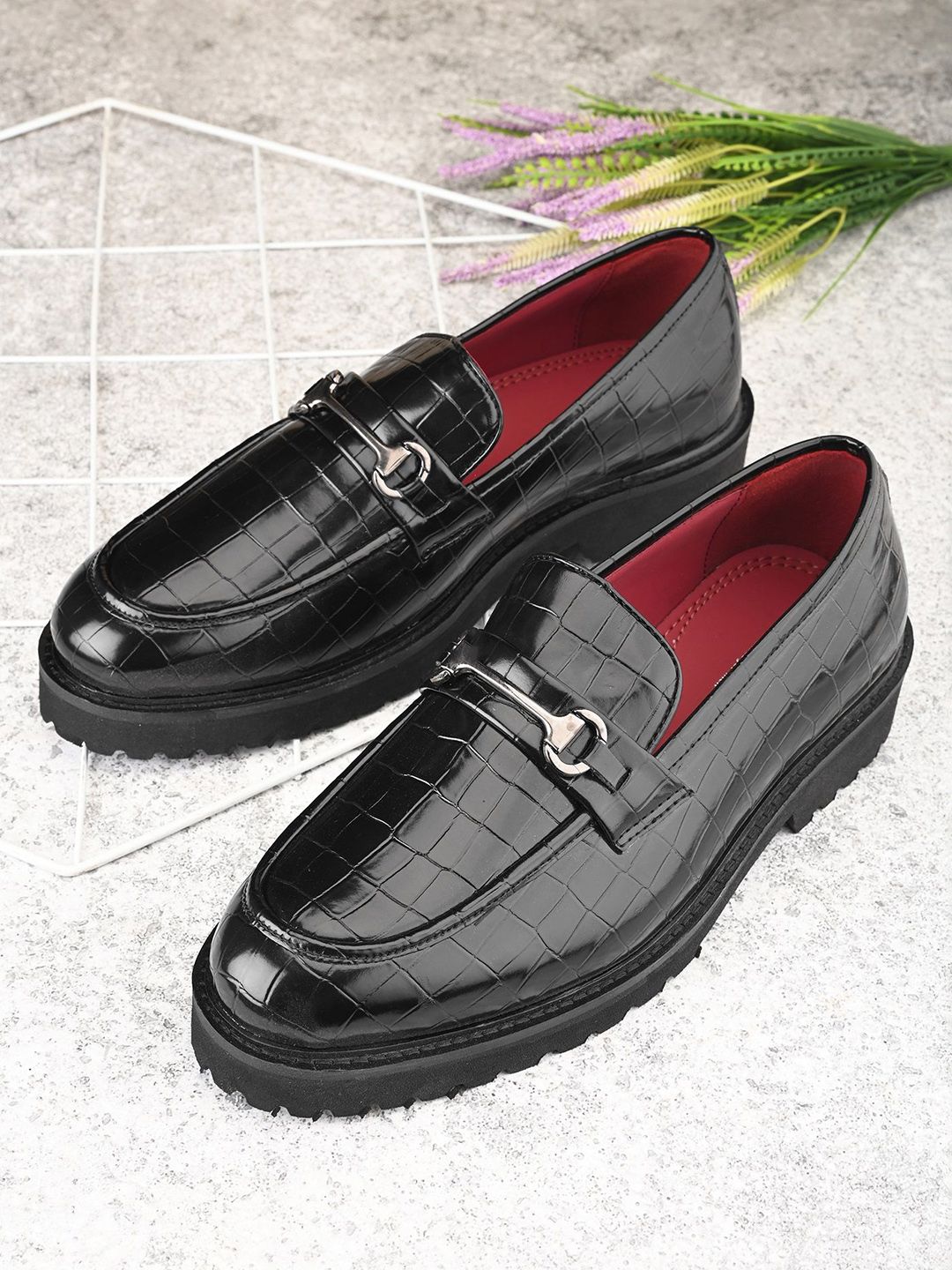 San Frissco Men Textured Loafers-picture-15