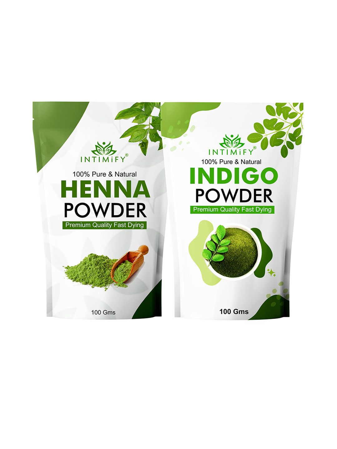 INTIMIFY Set Of 2 Pure & Natural Henna & Indigo Powder - 100 g Each-picture-24