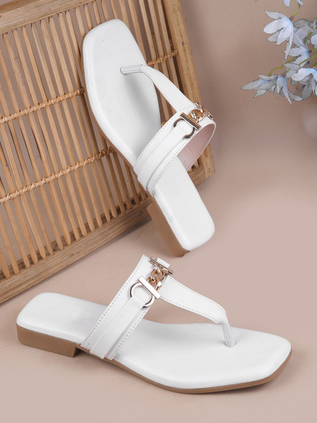 TRYME Women Ethnic Open Toe Flats with Buckles-picture-30