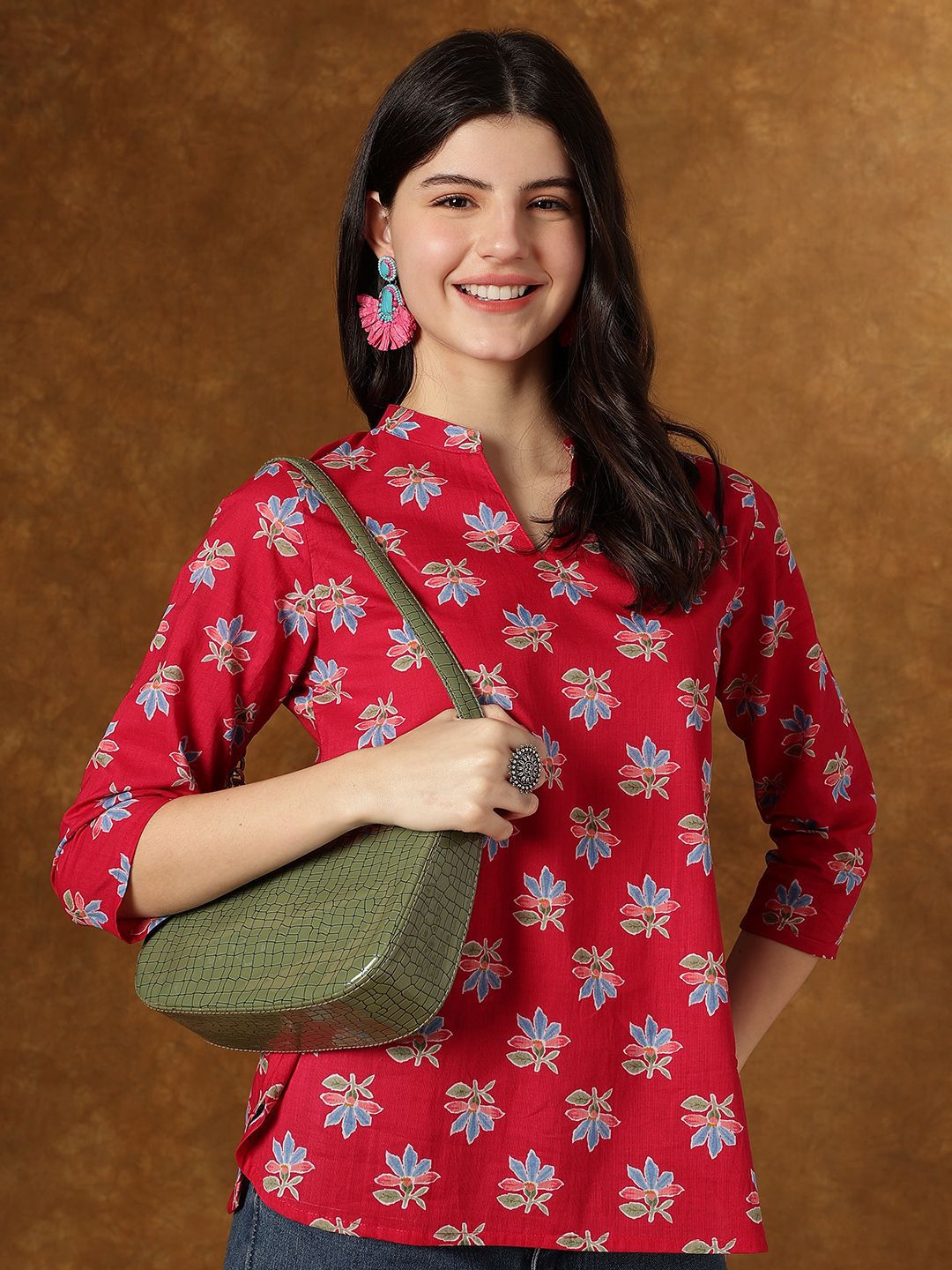 KALINI Floral Print Cotton Top-picture-38