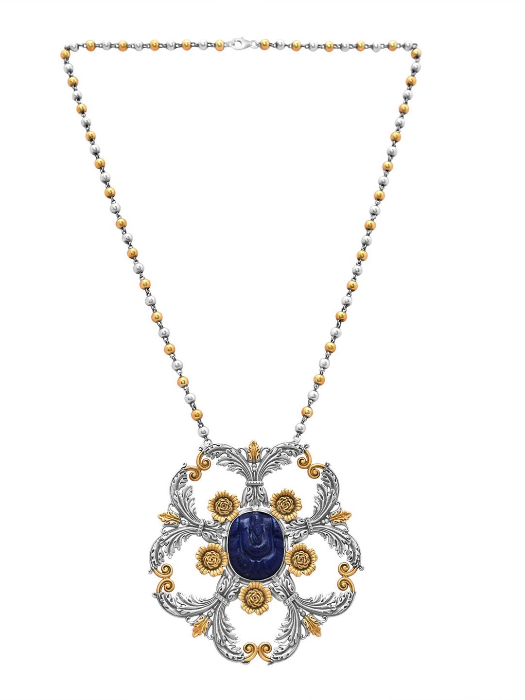 925 SILLER Silver Rhodium-Plated Antique Necklace-picture-8