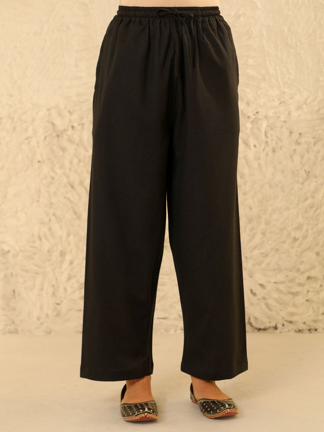 House of Chikankari Women Relaxed Straight Leg Trousers-picture-23