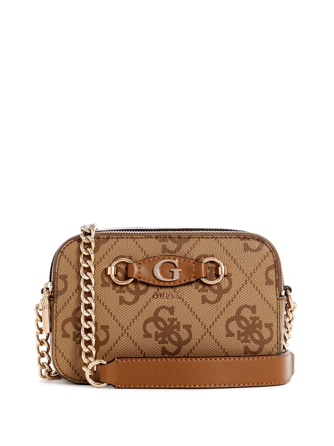 GUESS Printed PU Structured Shoulder Bag with Cut Work-picture-35