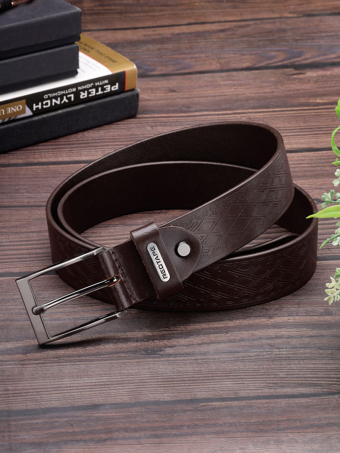 Red Tape Men Textured Leather Belt-picture-55