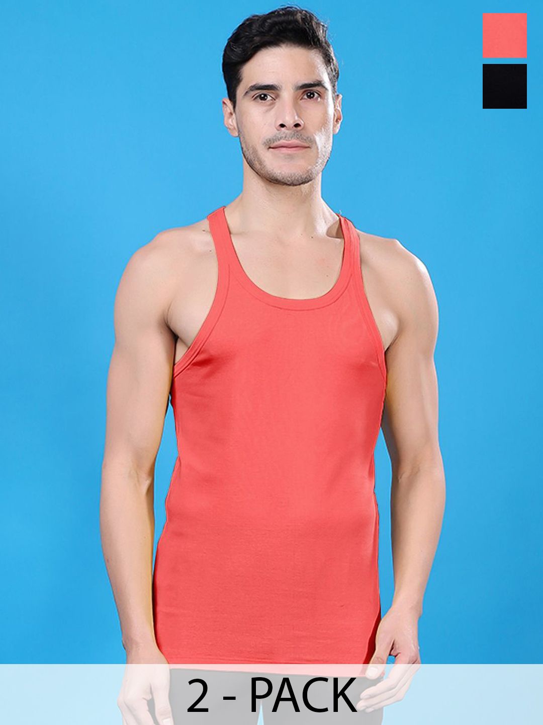 Friskers Pack Of 2 Pure Cotton Gym Innerwear Vests 301224CA-01-15-picture-42