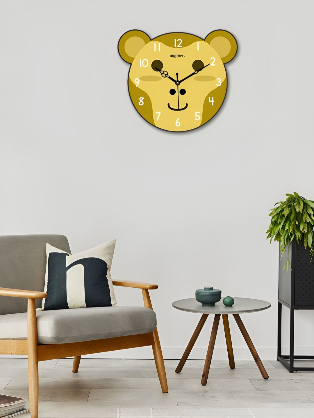OLIVE TREE Olive Green Contemporary Wall Clock-image-0