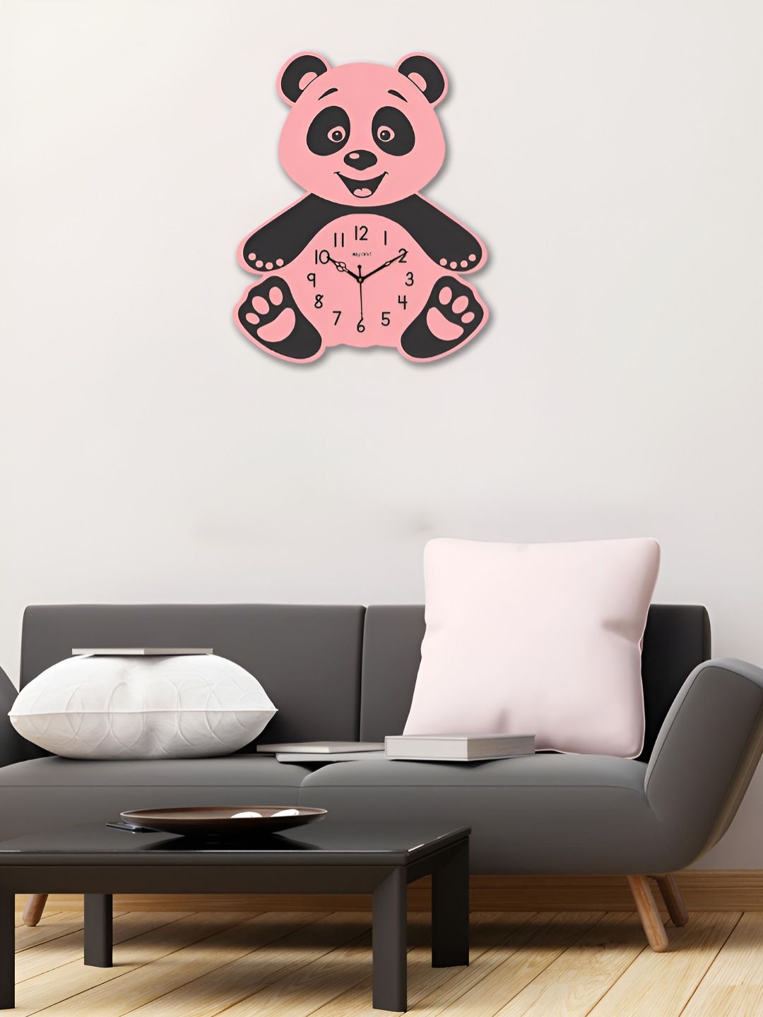 OLIVE TREE Pink & Black Contemporary Wall Clock-image-47