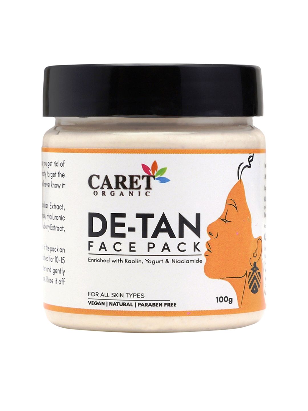 CARET ORGANIC De-Tan Face Pack With Niacinamide - 100 g-image-25