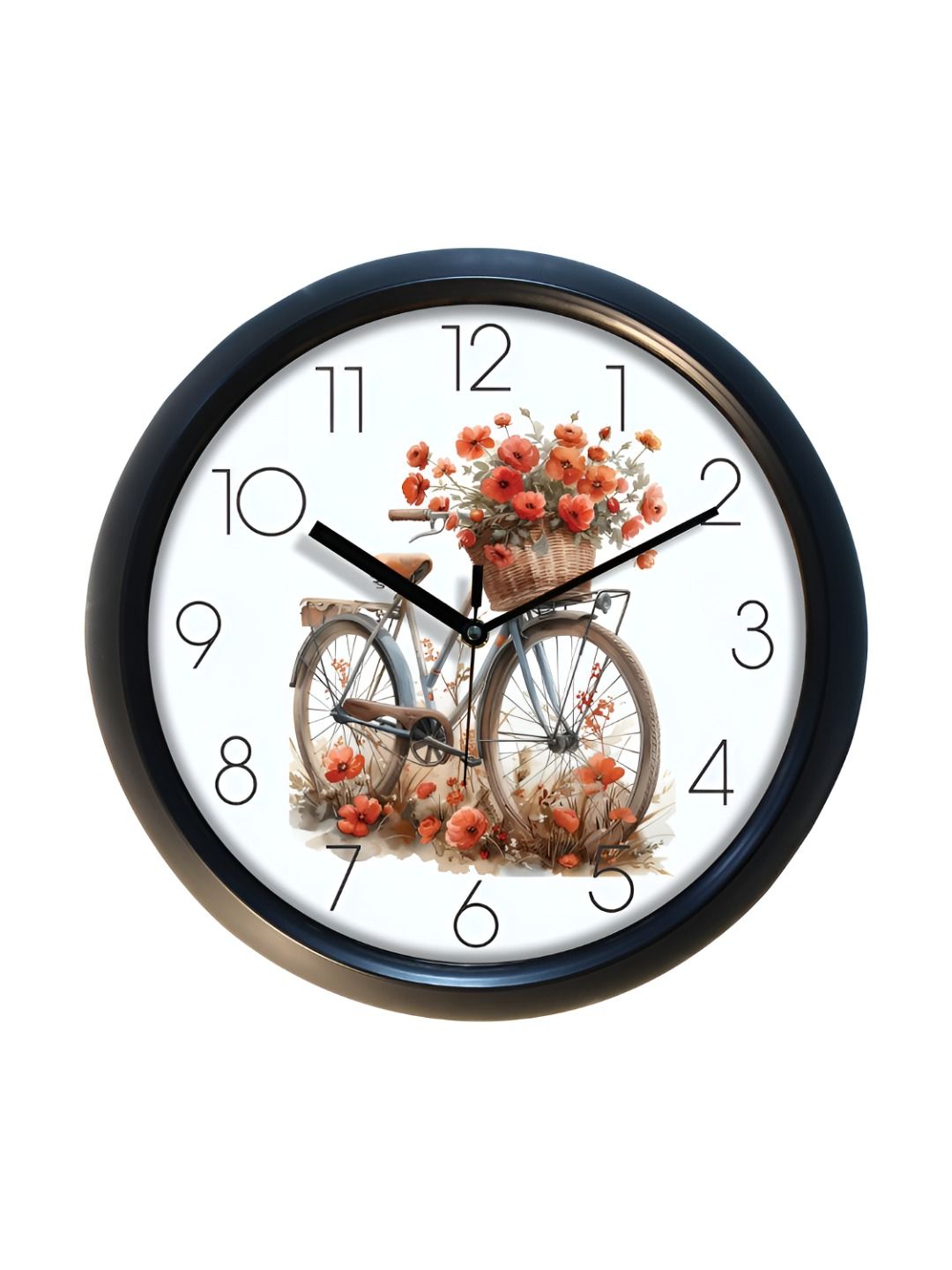 Aura Peach-Coloured & White Printed Contemporary Wall Clock-picture-25