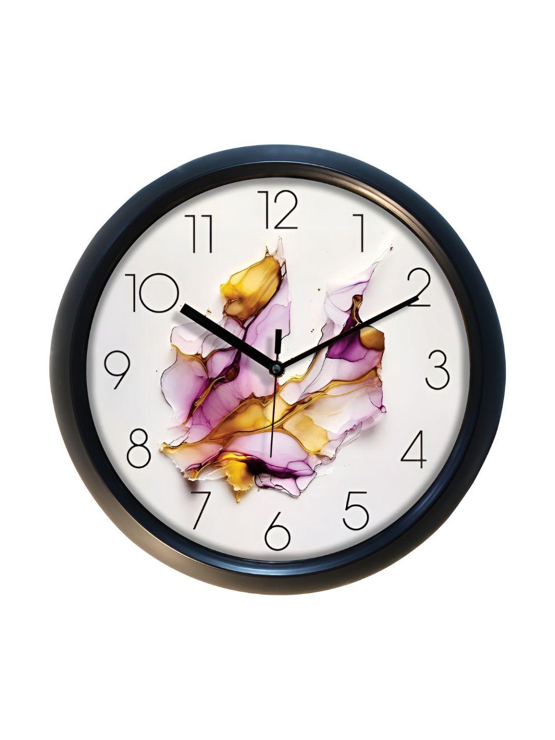 Aura White & Blue Printed Contemporary Wall Clock-picture-30