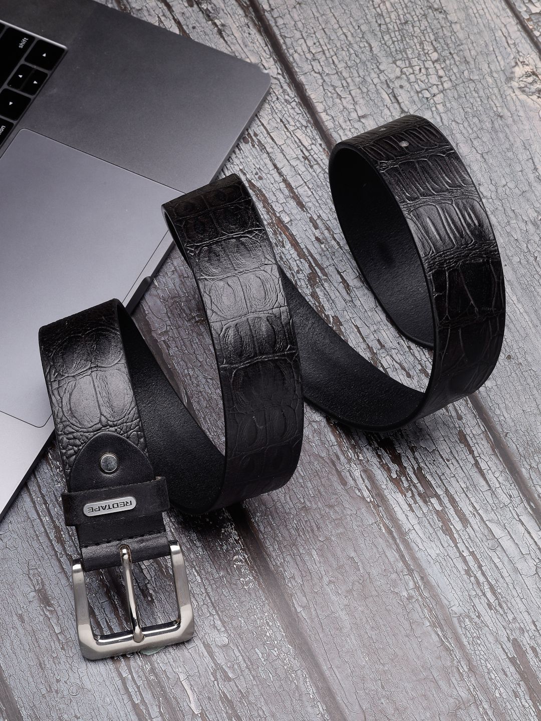 Red Tape Men Textured Leather Belt-picture-19